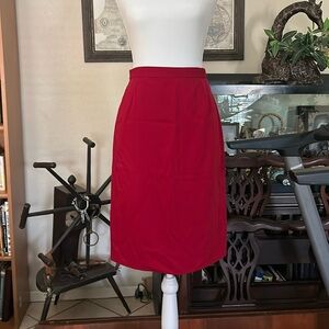 Escada Red Asymmetrical A-Line Mini Skirt